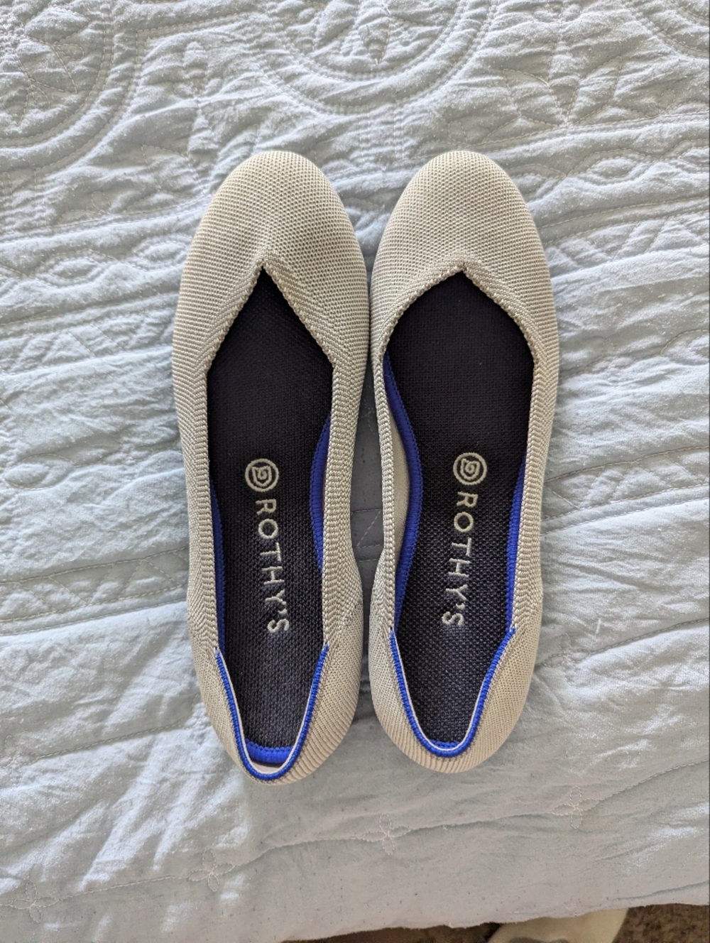 Rothy's Women's Grey Knit Ballet Flats